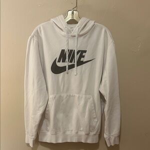 Nike Men's Hoodie in White with Black Logo
